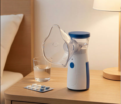 Portable Mesh Nebulizer Machine – Handheld Ultrasonic Vaporizer for Adults & Kids, Quiet & Rechargeable