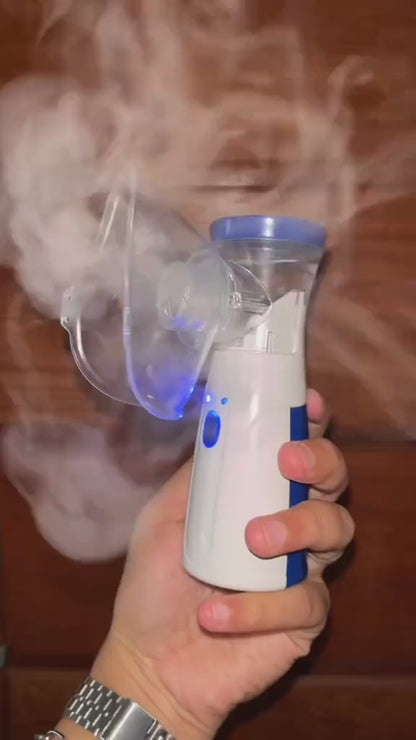 Portable Mesh Nebulizer Machine – Handheld Ultrasonic Vaporizer for Adults & Kids, Quiet & Rechargeable